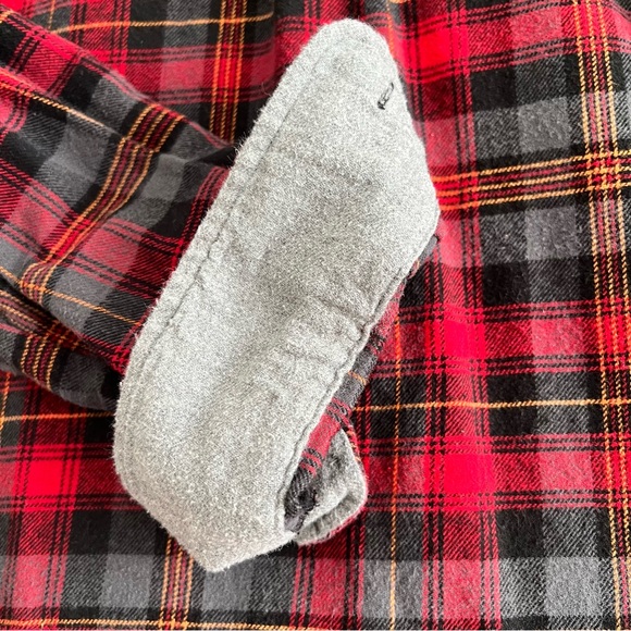 Woolrich‎ Shirt Mens Button Up Flannel Plaid Large Red Black 100% Cotton Western - Picture 4 of 10